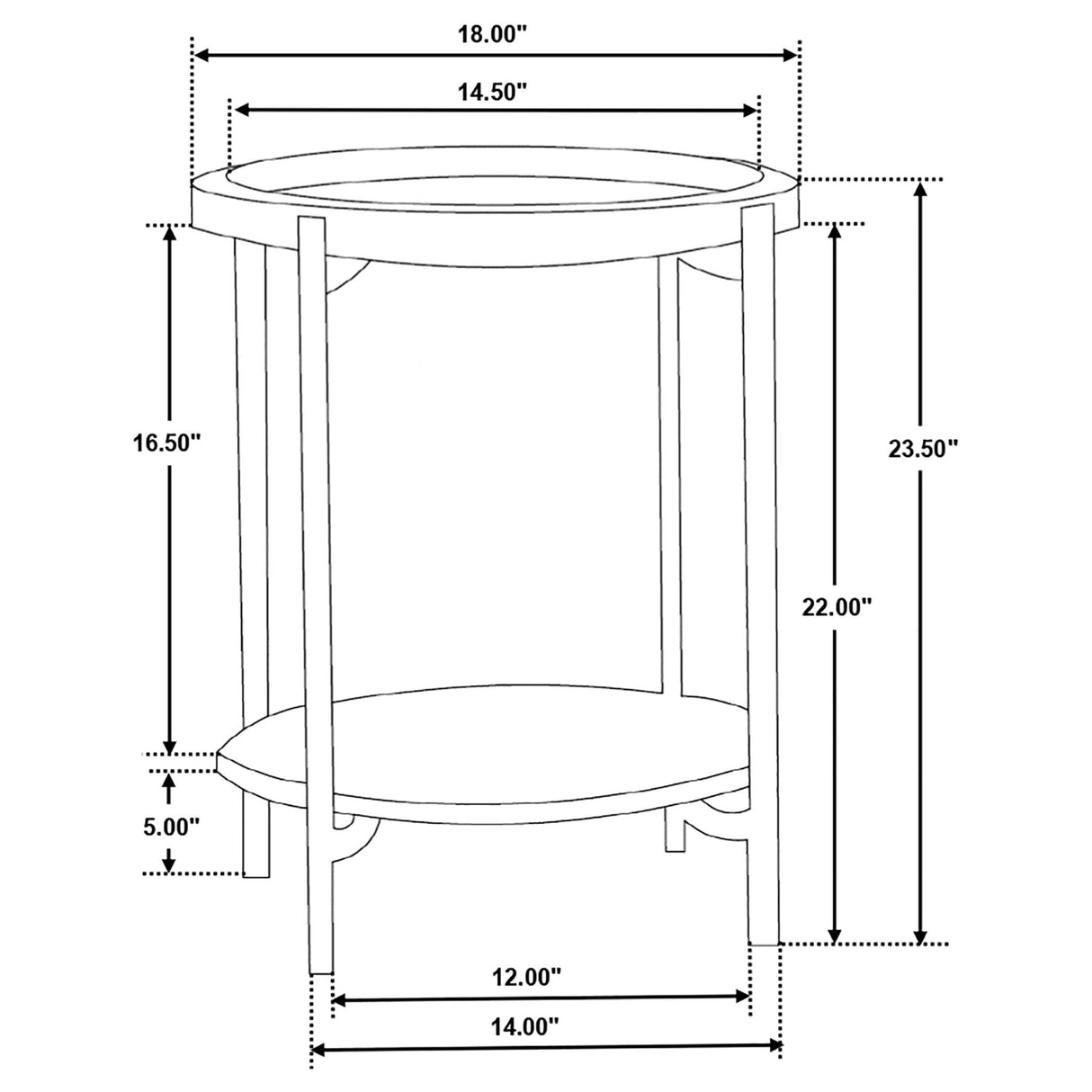 Adhvik Round Accent Table with Marble Shelf Natural and Black | Coaster - 931218 - Home Elegance USA - 7