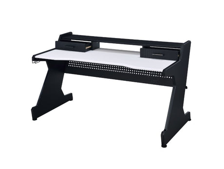 Acme - Bigga Gaming Desk 93129 Black & White Finish