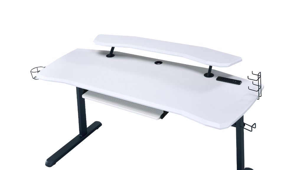 Acme - Vildre Gaming Desk W/USB 93134 Black & White Finish