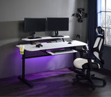 Acme - Vildre Gaming Desk W/USB 93134 Black & White Finish