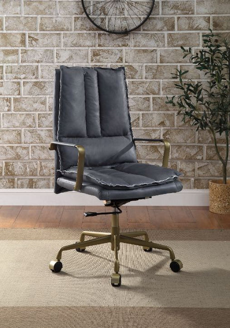 Acme - Tinzud Office Chair 93165 Gray Leather