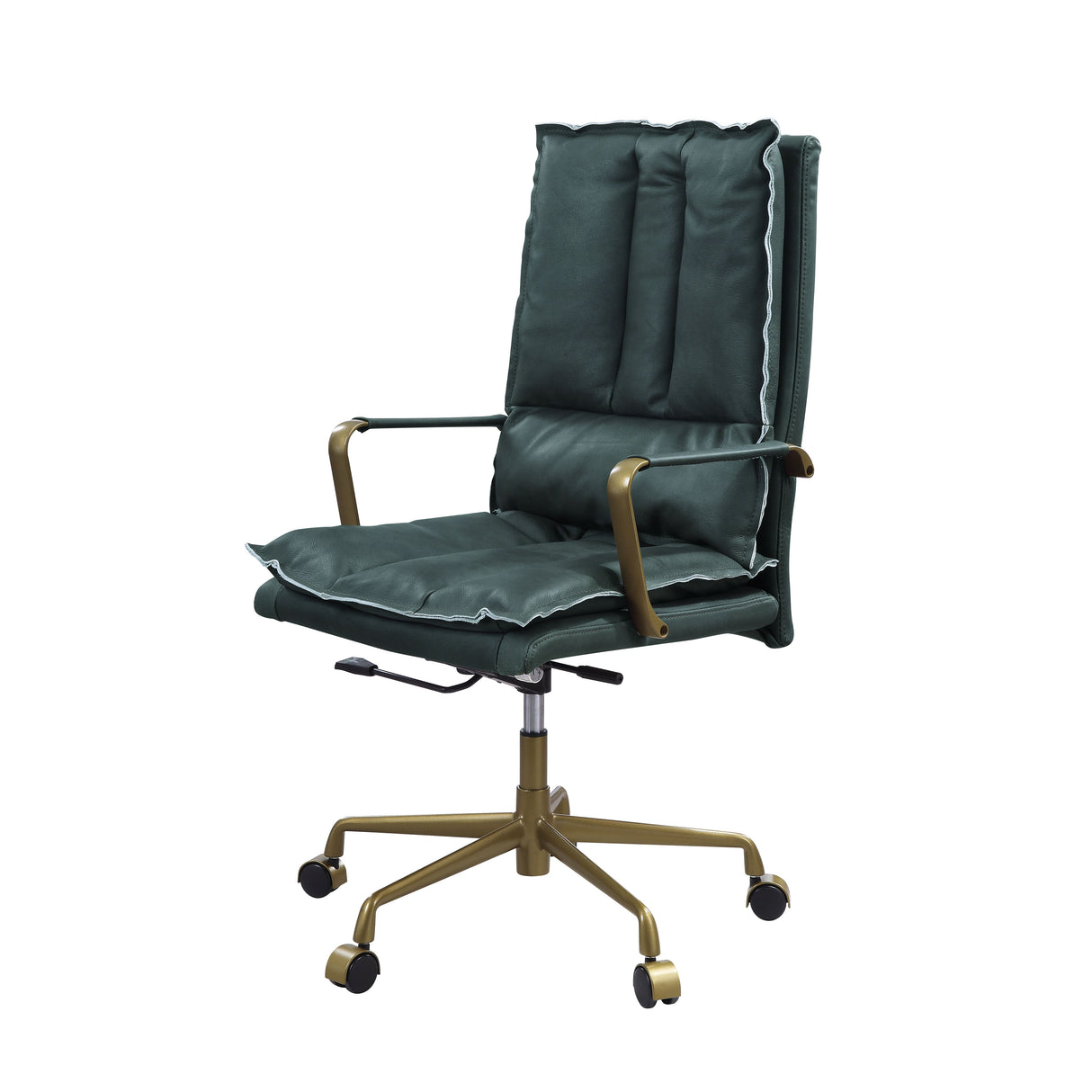 Acme - Tinzud Office Chair 93166 Dark Green Top Grain Leather