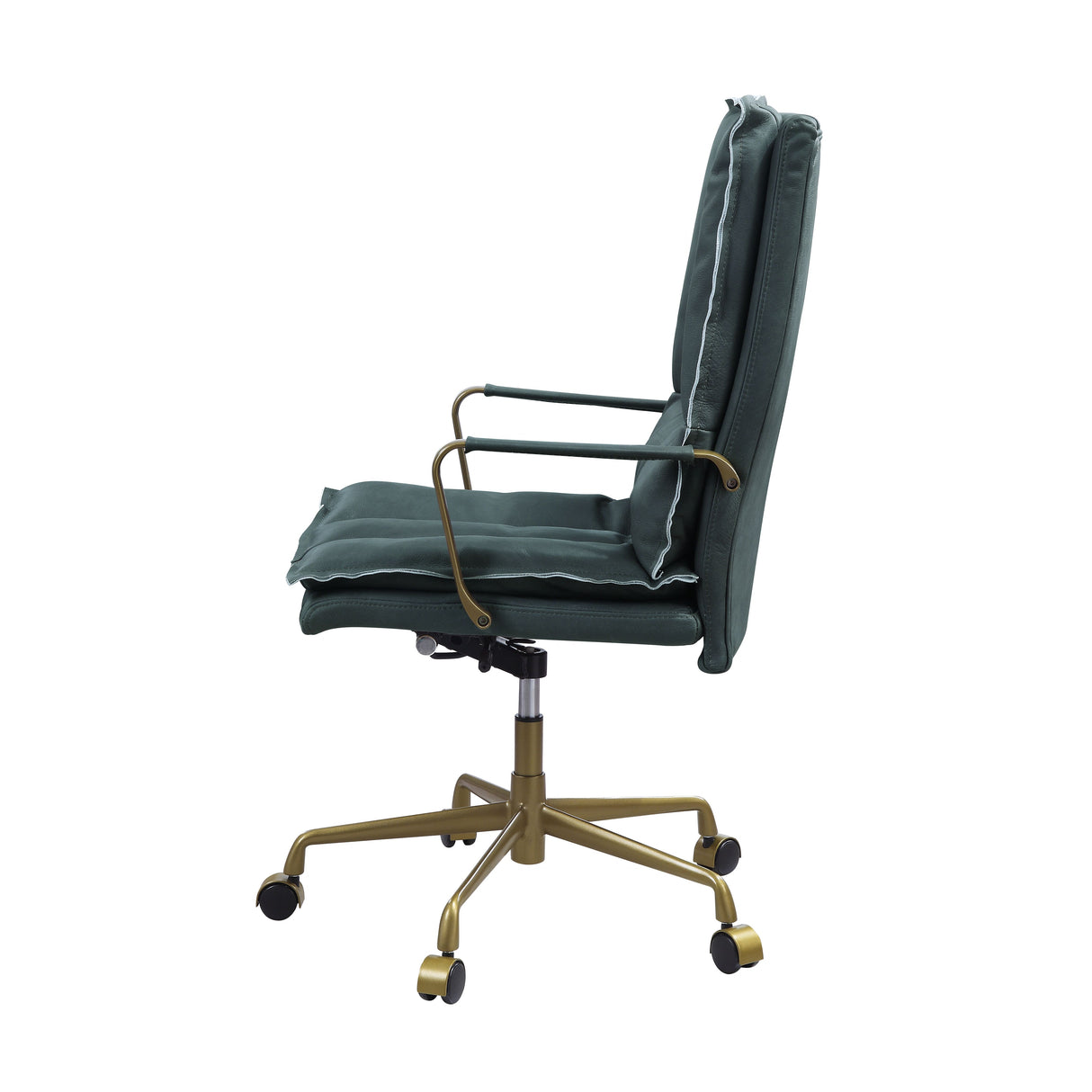 Acme - Tinzud Office Chair 93166 Dark Green Top Grain Leather