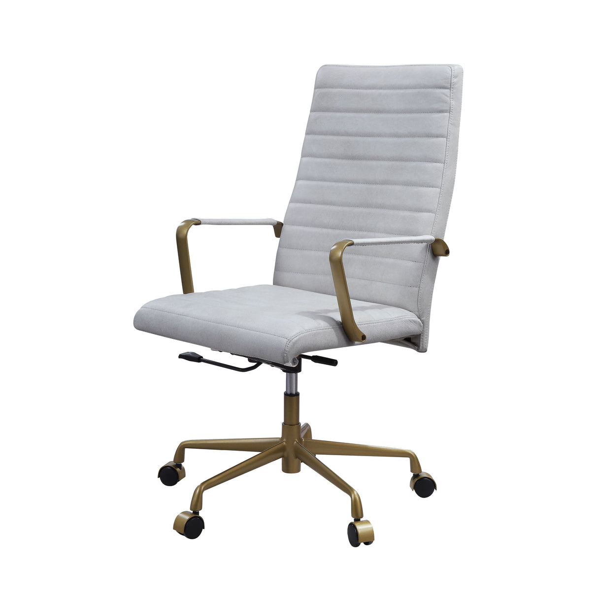 Acme - Duralo Office Chair 93168 Vintage White Top Grain Leather