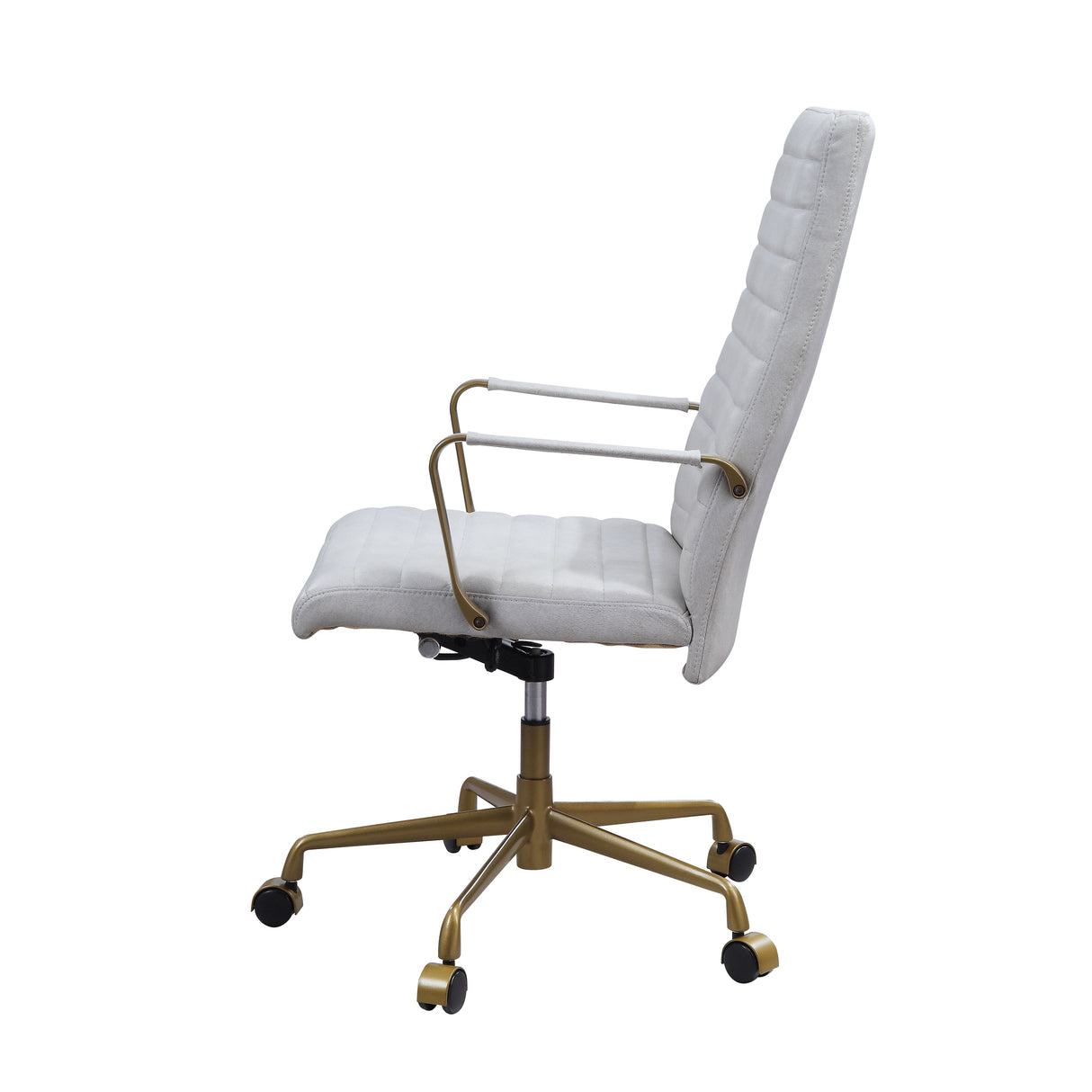 Acme - Duralo Office Chair 93168 Vintage White Top Grain Leather