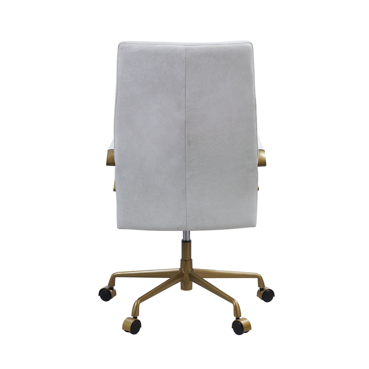 Acme - Duralo Office Chair 93168 Vintage White Top Grain Leather