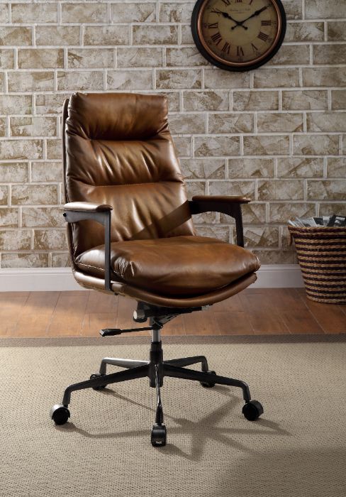 Crursa Office Chair 93169 Sahara Leather | Acme | Home Elegance USA