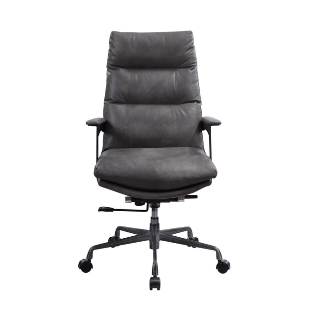 Crursa Office Chair 93170 Gray Top Grain Leather | Acme - 93170 - Home Elegance USA - 1