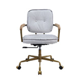 Acme - Siecross Office Chair 93172 Vintage White Top Grain Leather