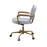 Acme - Siecross Office Chair 93172 Vintage White Top Grain Leather