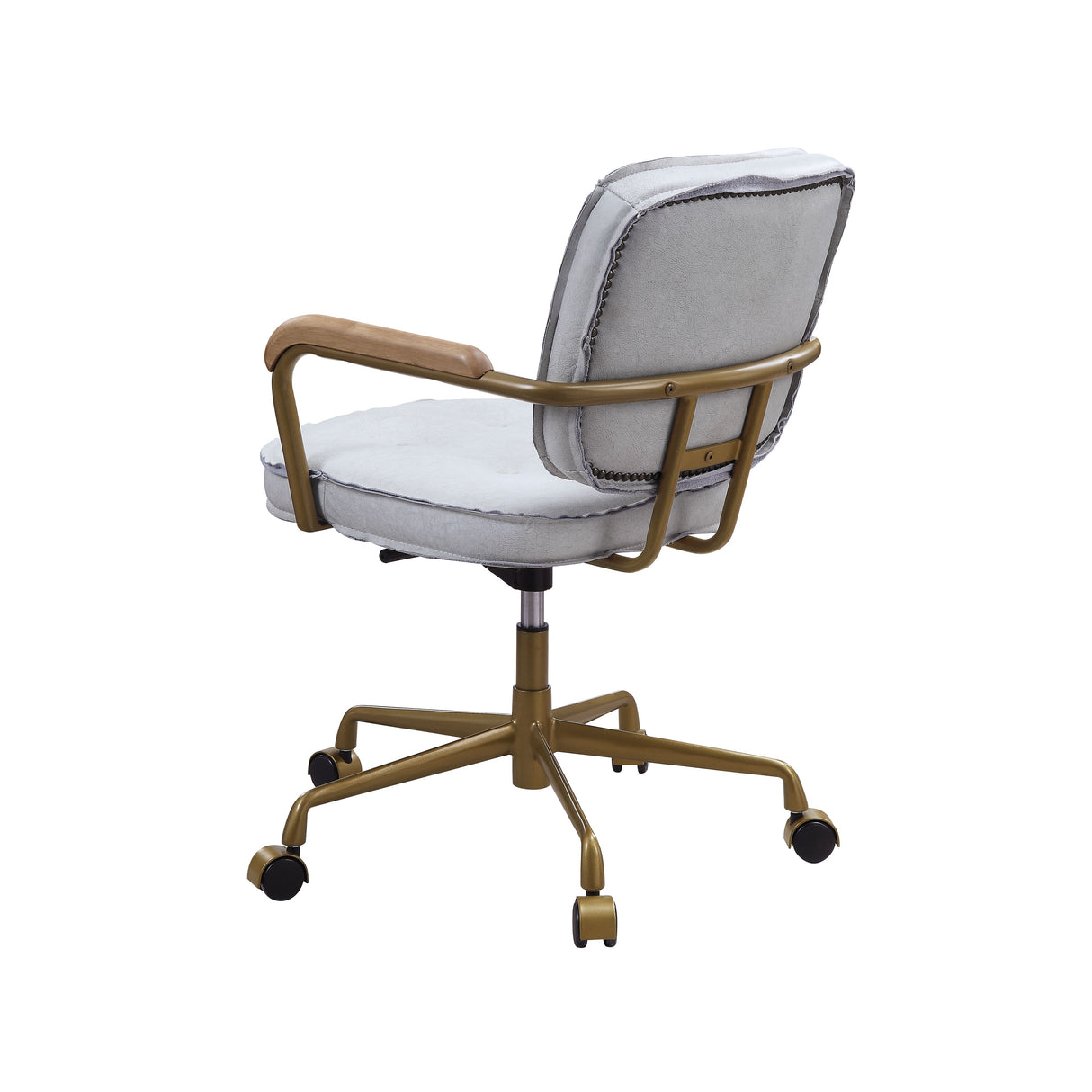 Acme - Siecross Office Chair 93172 Vintage White Top Grain Leather