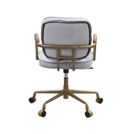 Acme - Siecross Office Chair 93172 Vintage White Top Grain Leather