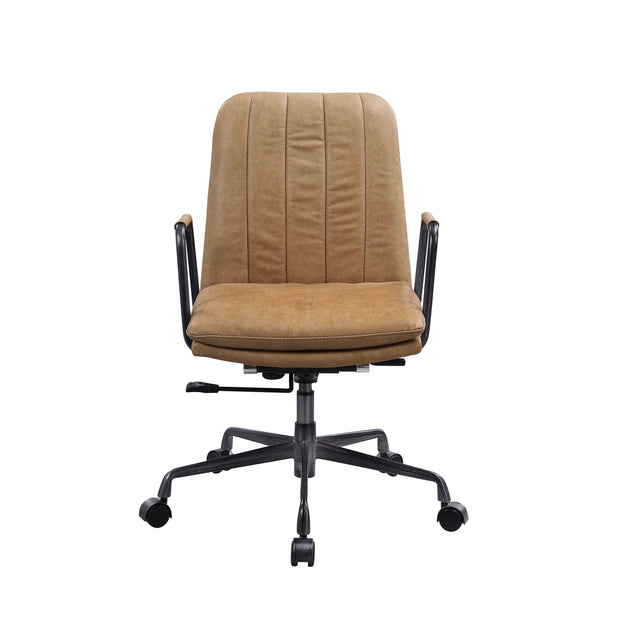 Acme - Eclarn Office Chair 93174 Rum Top Grain Leather