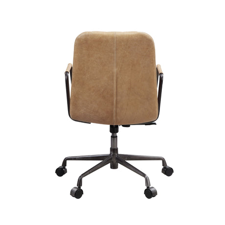 Acme - Eclarn Office Chair 93174 Rum Top Grain Leather