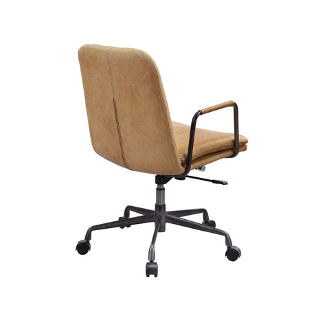 Acme - Eclarn Office Chair 93174 Rum Top Grain Leather