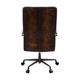 Acme - Noknas Office Chair 93175 Brown Top Grain Leather