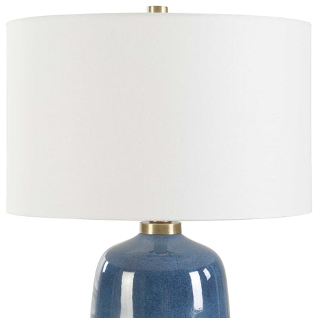 Brae Glaze Table Lamp - Blue by Uttermost - View 4