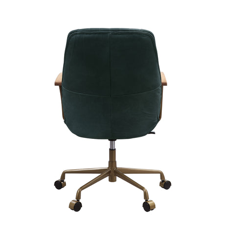 Acme - Hamilton Office Chair 93240 Dark Green Top Grain Leather