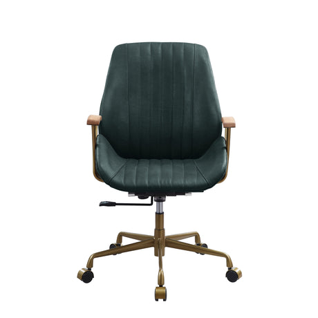 Acme - Hamilton Office Chair 93240 Dark Green Top Grain Leather