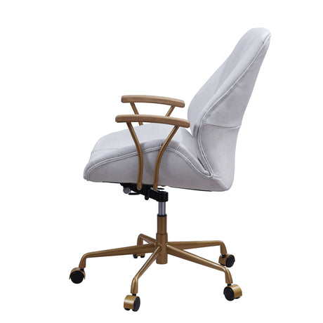 Acme - Hamilton Office Chair 93241 Vintage White Top Grain Leather