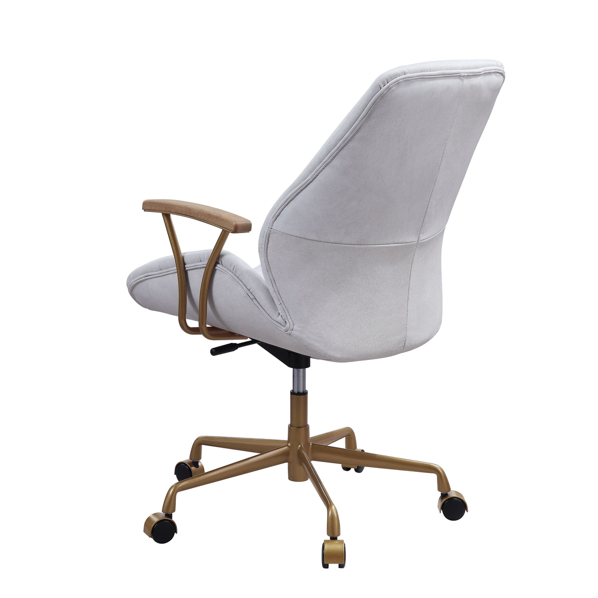 Acme - Hamilton Office Chair 93241 Vintage White Top Grain Leather