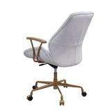 Acme - Hamilton Office Chair 93241 Vintage White Top Grain Leather