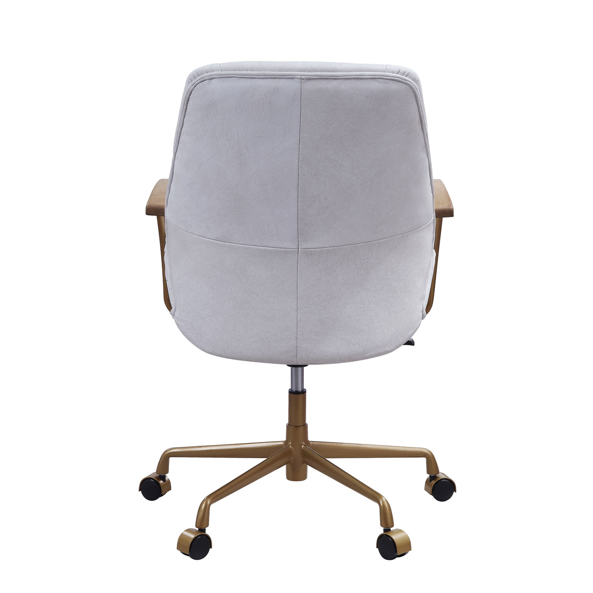 Acme - Hamilton Office Chair 93241 Vintage White Top Grain Leather