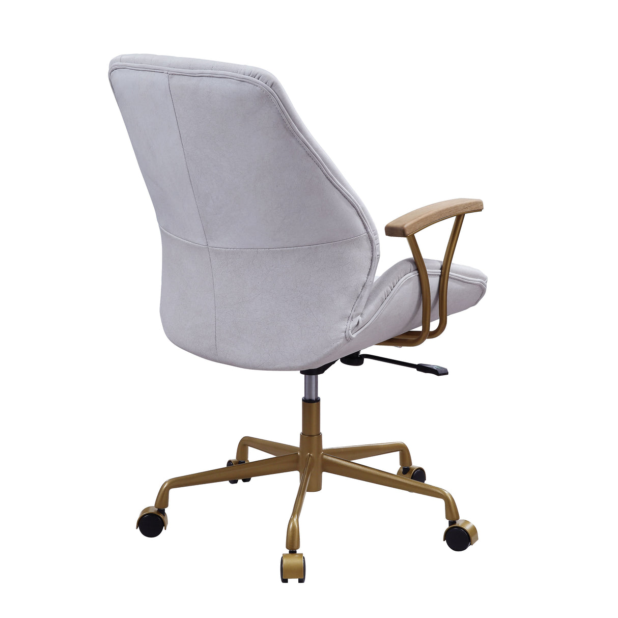 Acme - Hamilton Office Chair 93241 Vintage White Top Grain Leather