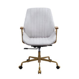 Acme - Hamilton Office Chair 93241 Vintage White Top Grain Leather