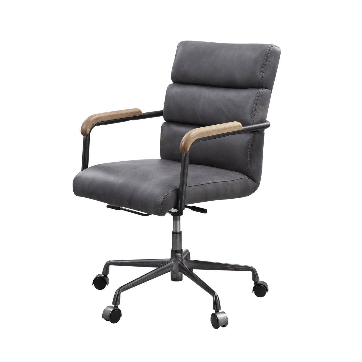 Acme - Halcyon Office Chair 93242 Gray Top Grain Leather