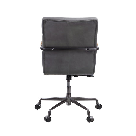 Acme - Halcyon Office Chair 93242 Gray Top Grain Leather