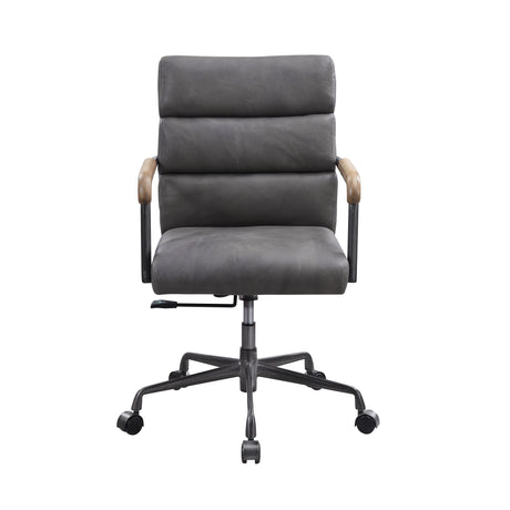 Acme - Halcyon Office Chair 93242 Gray Top Grain Leather