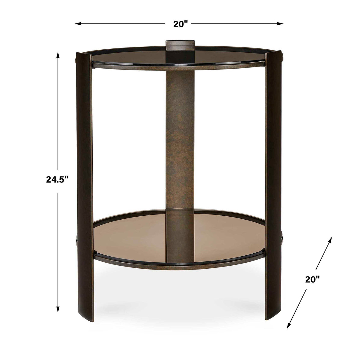 Hanson Side Table - Bronze by Uttermost - View 6