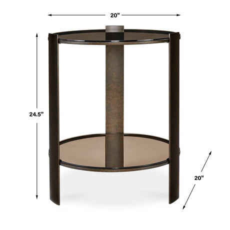 Hanson Side Table - Bronze by Uttermost - View 6