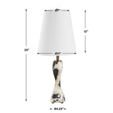 Marcela Panda Marble Buffet Lamp - Black / White by Uttermost - View 9