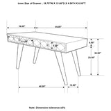 Alyssum Rectangular Storage Console Table Natural | Coaster | Home Elegance USA