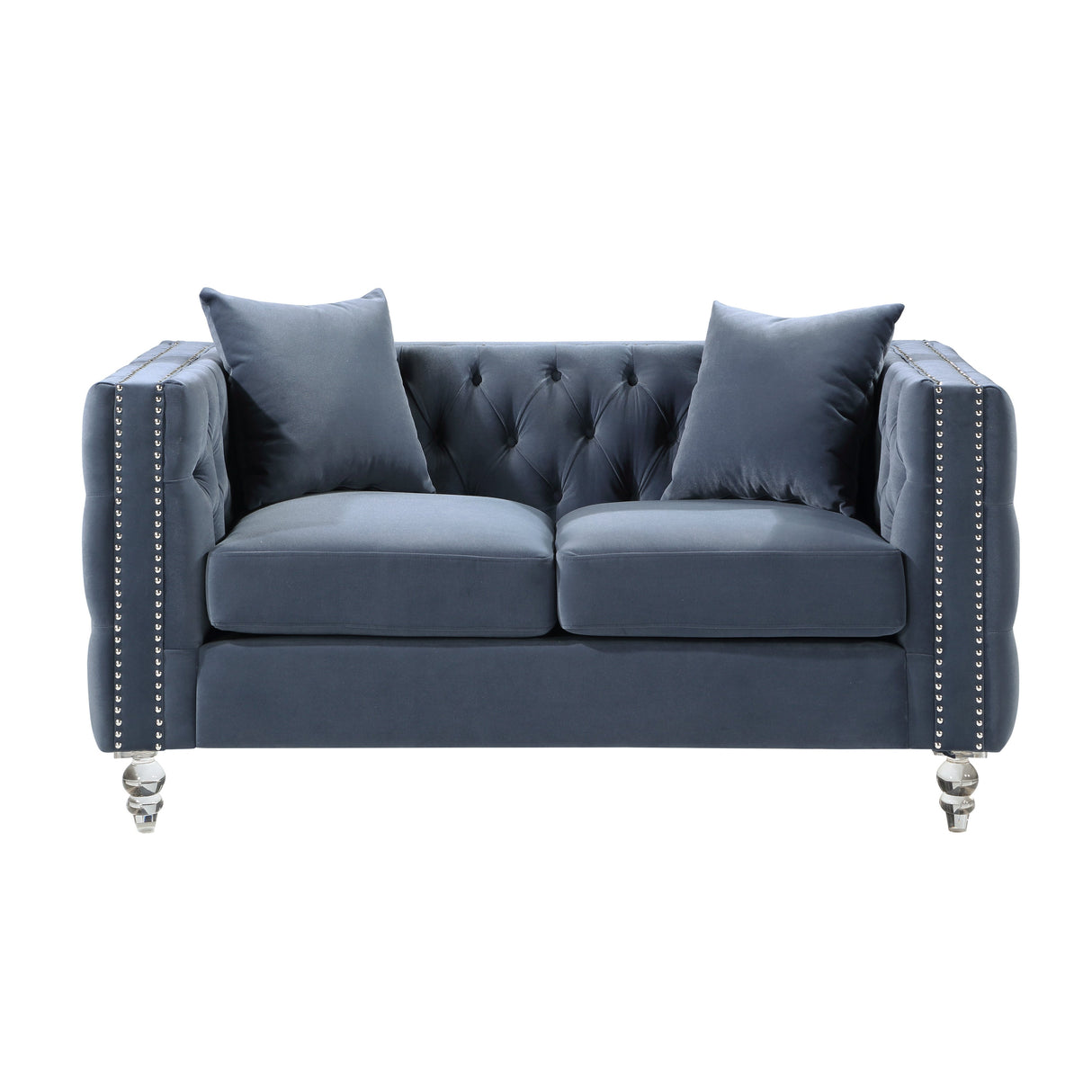 Orina 2 Piece Living Room Set In Blue 9349Dbu*2 | Homelegance - Home Elegance USA