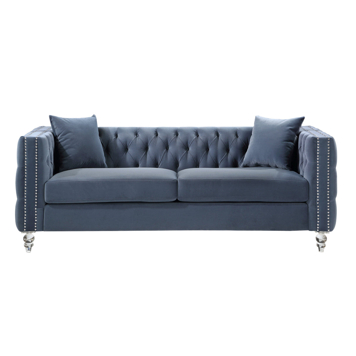 Orina 2 Piece Living Room Set In Blue 9349Dbu*2 | Homelegance - Home Elegance USA