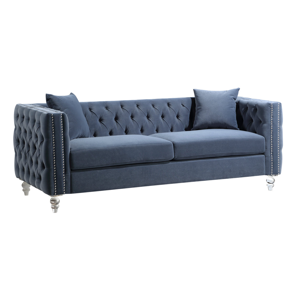 Orina 2 Piece Living Room Set In Blue 9349Dbu*2 | Homelegance - Home Elegance USA