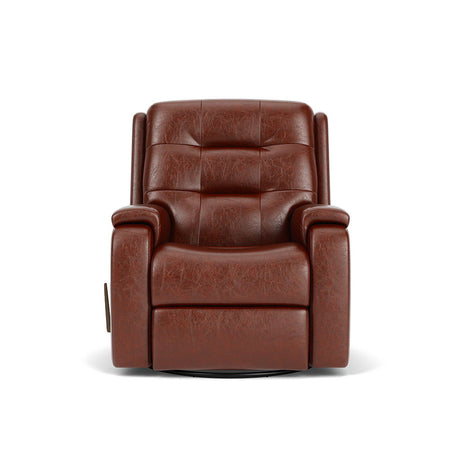 Arlo Transitional Leather Swivel Gliding Recliner | Flexsteel