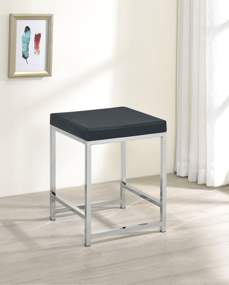 Vanity Stool - Afshan Upholstered Square Padded Cushion Vanity Stool