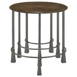 3 Pc Nesting Table - Deja 3-piece Round Nesting Table Natural and Gunmetal