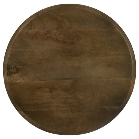 Deja 3 - piece Round Nesting Table Natural and Gunmetal | Coaster | Home Elegance USA