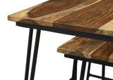 3 Pc Nesting Table - Nayeli 3-piece Nesting Table with Hairpin Legs Natural and Black