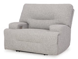 Acklen Place Wide Seat Power Recliner Pewter - side closed