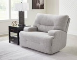 Acklen Place Wide Seat Power Recliner Pewter - Room view closed