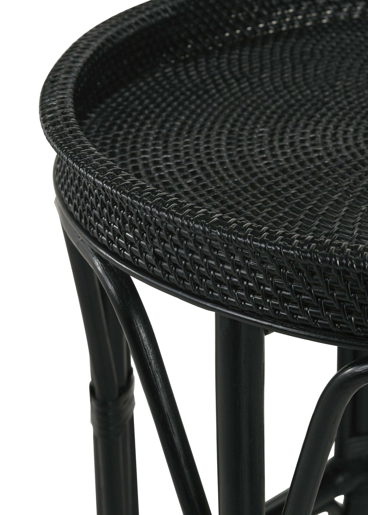 Antonio Round Rattan Tray Top Accent Table Black | Coaster - 936069 - Home Elegance USA - 3