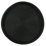 Side Table - Antonio Round Rattan Tray Top Accent Table Black