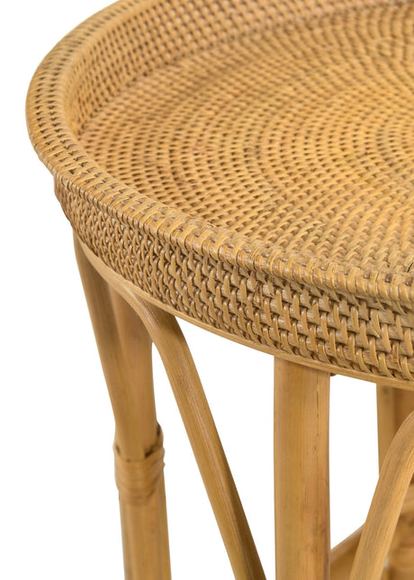 Antonio Round Rattan Tray Top Accent Table Natural | Coaster - 936070 - Home Elegance USA - 4