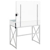 Vanity Set - Eliza 2-piece Vanity Set with Hollywood Lighting White and Chrome